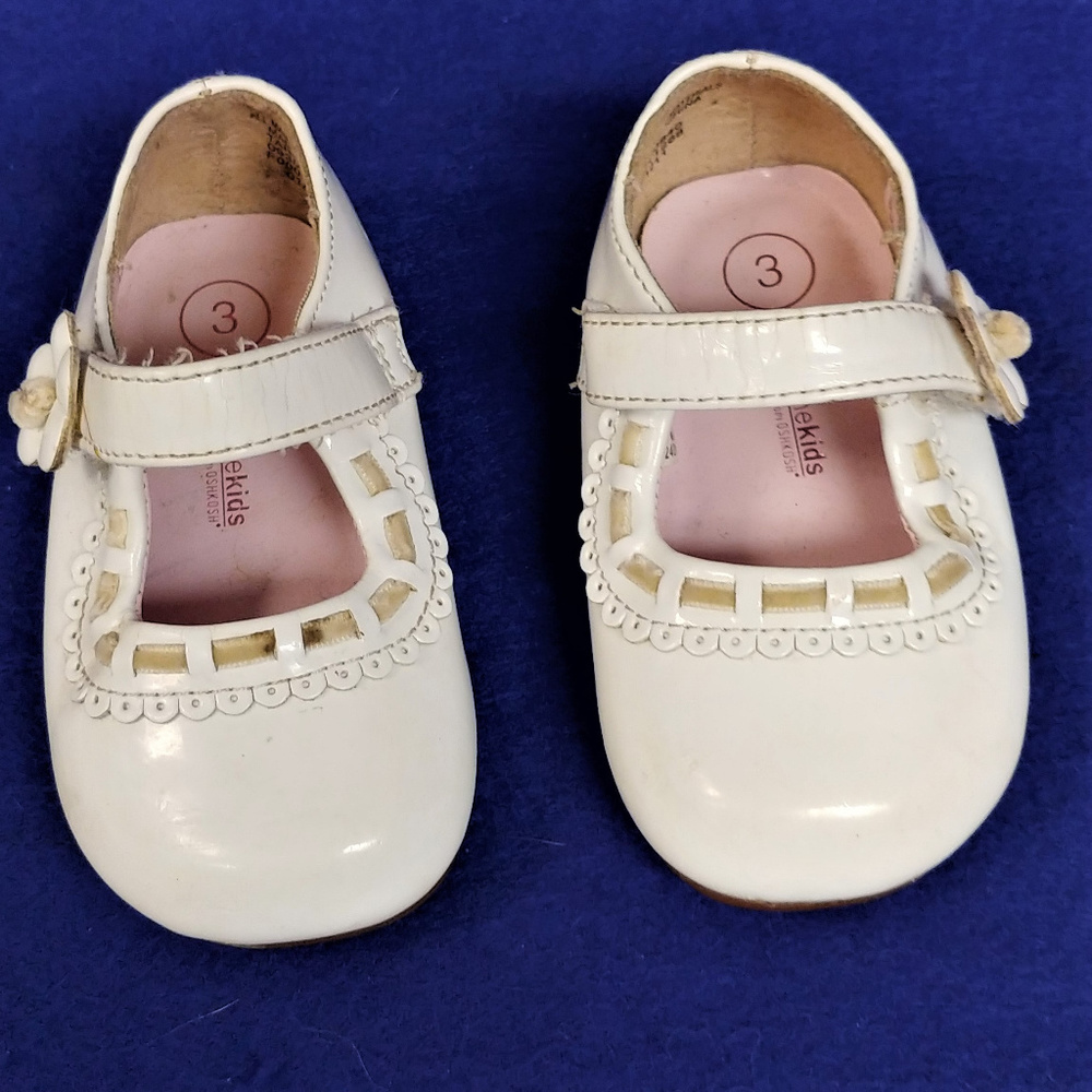 Baby White Mary Jane Shoes Sz 3 Gen Kids Osgosh
